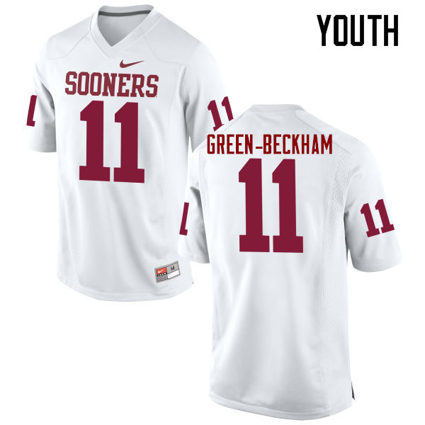 Youth Oklahoma Sooners #11 Dorial Green-Beckham College Football Jerseys Game-White - Click Image to Close